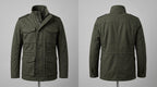Men's Leon Kennedy Green Cotton Utility Coat | Military Style Men's Field Jacket (Cosplay)
