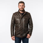 Timber AND Hide Vintage Field Leather Jacket Military Inspired –Bomber Leather Jackets for Men