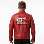 Men's Akira Kaneda Red Leather Jacket | Shotaro Cosplay Biker Coat (Neo-Tokyo)
