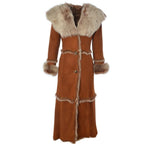 Women’s Sheepskin Long Suede Trench Coat