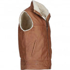 Men's Leather Waistcoat Brown ALPHA Vest