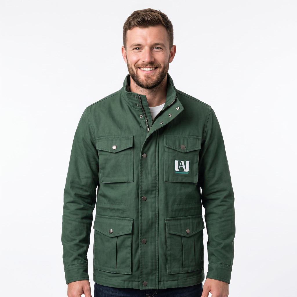 Green Deku Inspired Utility Jacket | Men's Anime Hero Academy Cosplay Coat