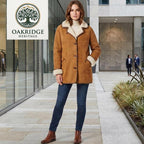 Women's Suede Leather Shearling Coat: Penny Lane Style Winter Jacket
