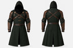 Doctor Doom Inspired Wool Cloak with Leather Armor Cosplay Costume Renaissance Outfit