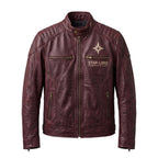 Men's Star-Lord Inspired Maroon Leather Jacket | Galactic Hero Cosplay Coat