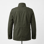 Men's Leon Kennedy Green Cotton Utility Coat | Military Style Men's Field Jacket (Cosplay)