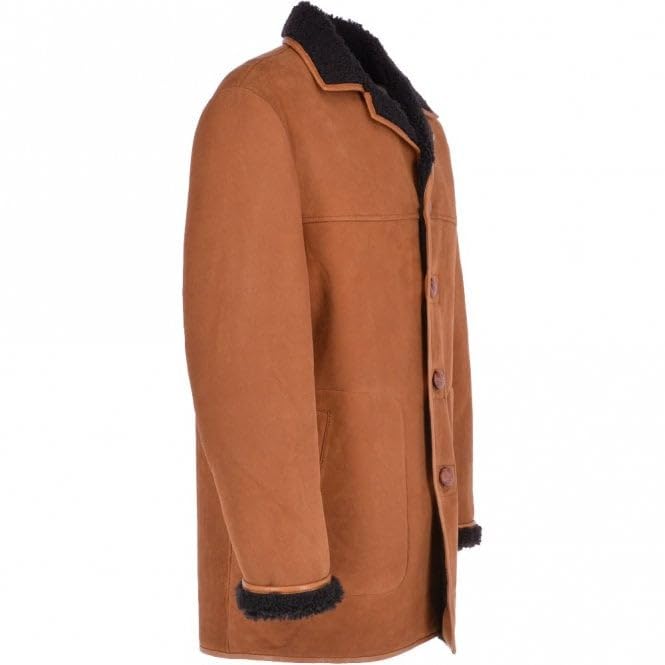 Men's Classic Sheepskin Coat Whisky/black