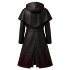 Women's Genuine Leather Hooded Cloak: Medieval Gothic Renaissance Fantasy Cape