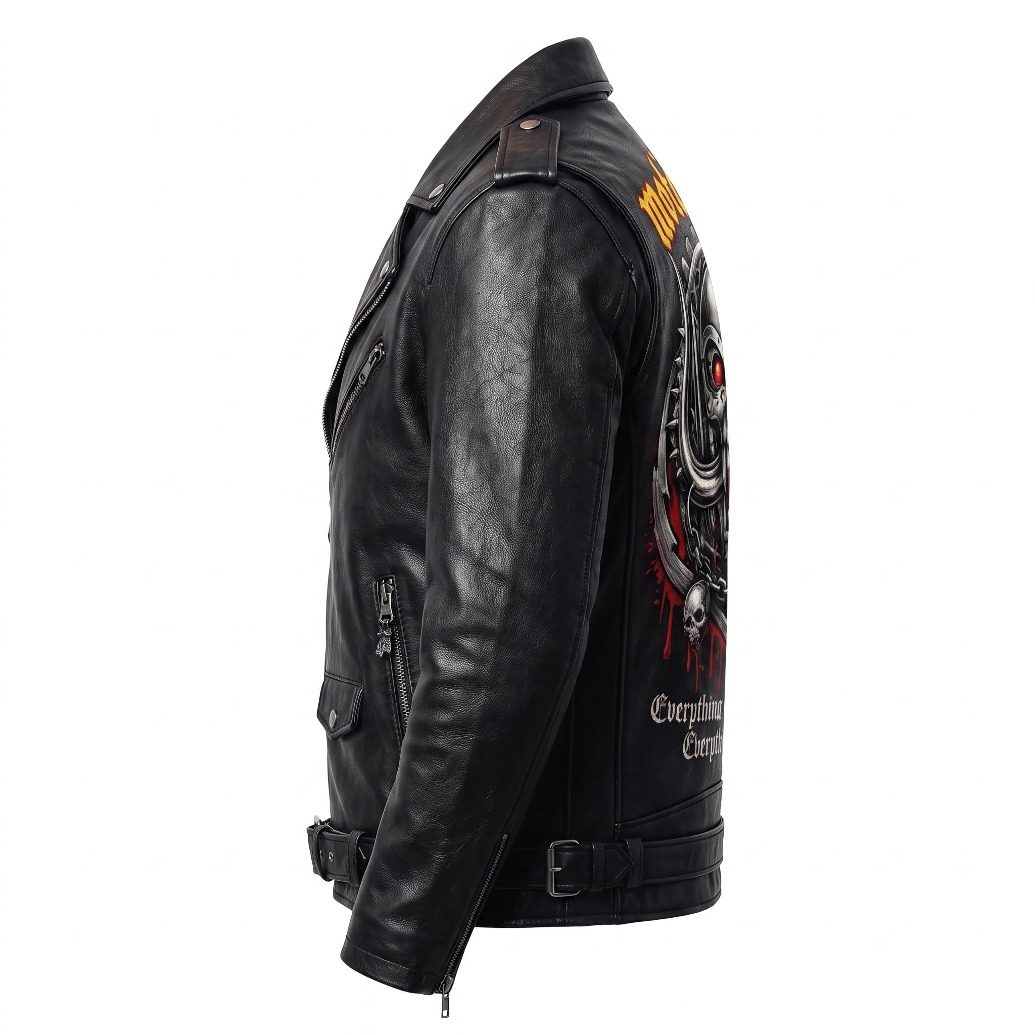 Men's Motorhead Rock Band Leather Biker Jacket | Heavy Metal Rock Style Concert Outfit