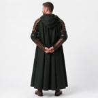 Doctor Doom Inspired Wool Cloak with Leather Armor Cosplay Costume Renaissance Outfit