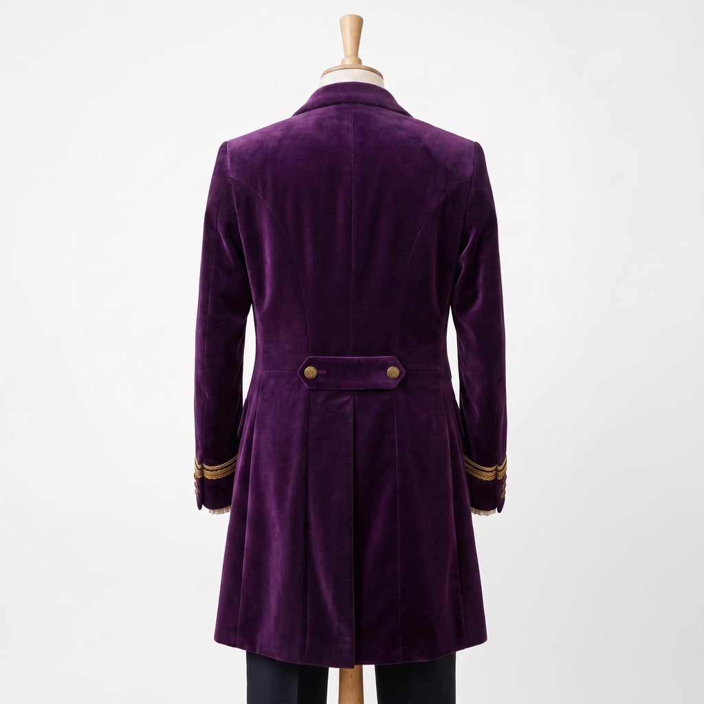Deep Purple Velvet Victorian Tailcoat | Men's Steampunk Gothic Prince Costume Jacket