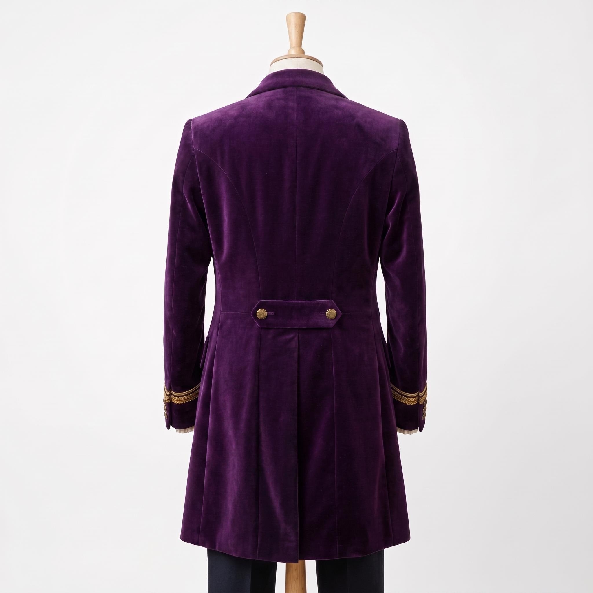 Deep Purple Velvet Victorian Tailcoat | Men's Steampunk Gothic Prince Costume Jacket