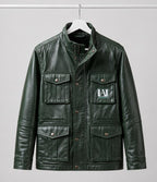 Green Leather Deku Cosplay Jacket | My Hero Academia Plus Ultra Anime Coat