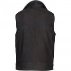 Men's Leather Waistcoat Brown ALPHA Vest