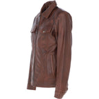 Men's Vintage Leather Bomber Jacket