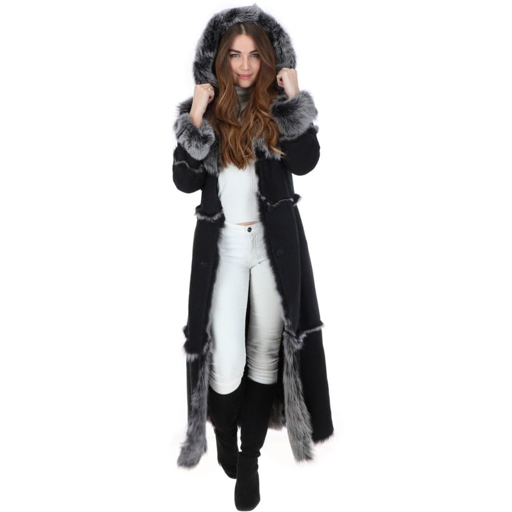 Women’s Sheepskin Long Suede Trench Coat