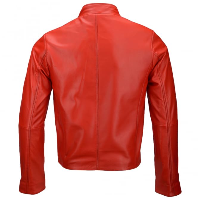 Men's Ivory Vegetable Tanned Biker Jacket White