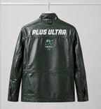 Green Leather Deku Cosplay Jacket | My Hero Academia Plus Ultra Anime Coat