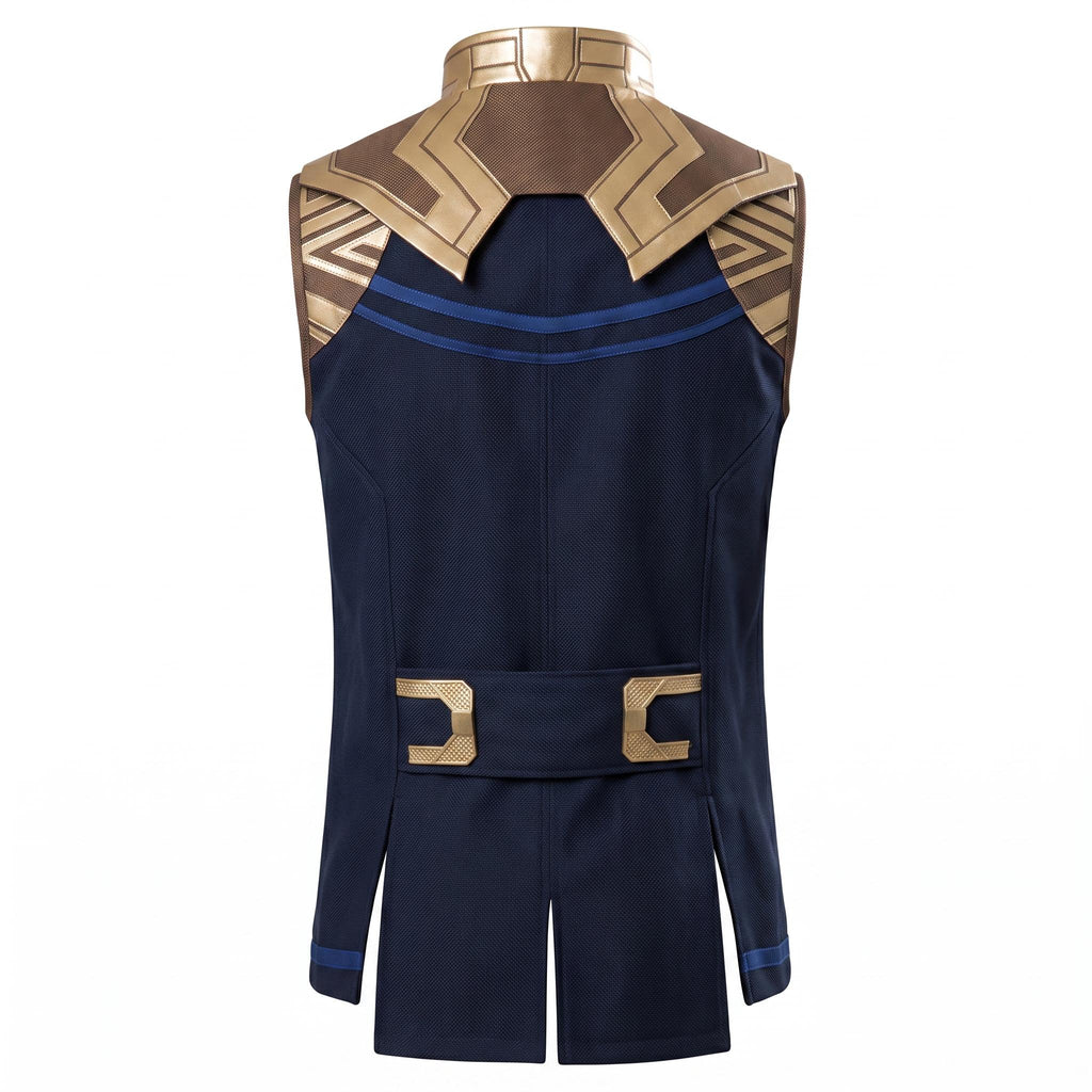 Thanos Cosplay Vest – Navy Gold Superhero Costume Armor