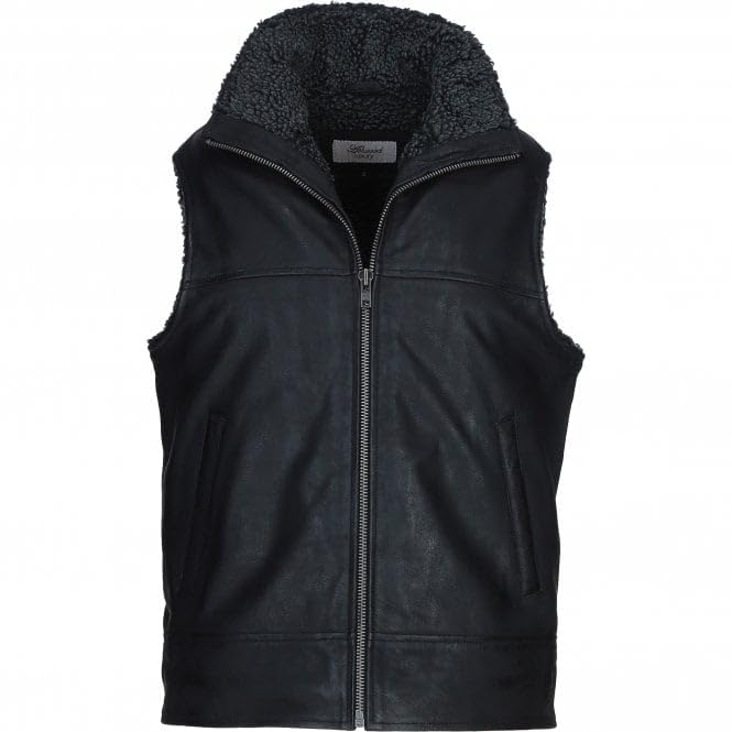 Men's Leather Waistcoat Brown ALPHA Vest