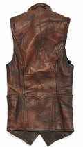 Abel Men Vintage Brown Leather Vest