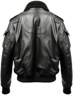 Black Bomber Leather Jacket – Aviator B3 Style