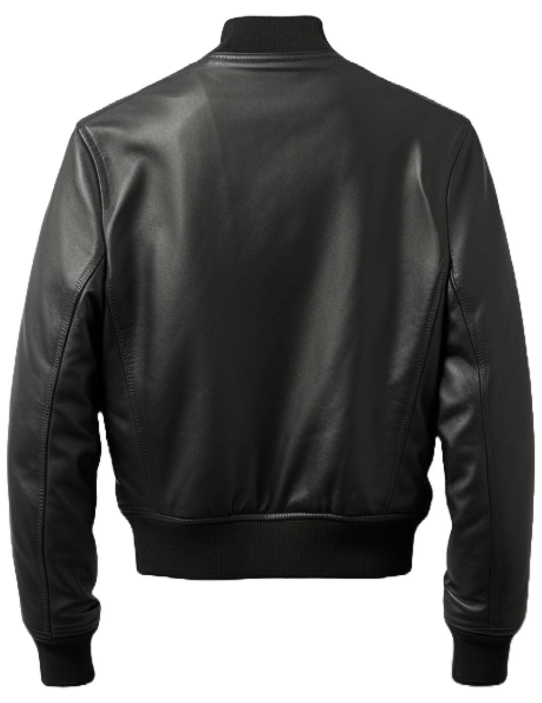 Black Bomber Leather Jacket Men – Black Leather Jacket