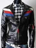 Casual Slim-fit Rider Leather Jacket