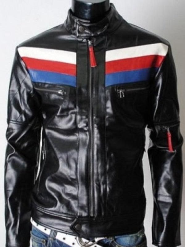 Casual Slim-fit Rider Leather Jacket