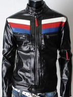Casual Slim-fit Rider Leather Jacket