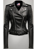 Cressida Black Leather Biker Jacket – Women’s Real Leather Jacket