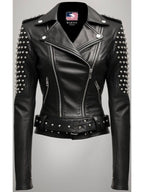 Cressida Black Leather Biker Jacket – Women’s Real Leather Jacket