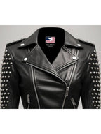 Cressida Black Leather Biker Jacket – Women’s Real Leather Jacket