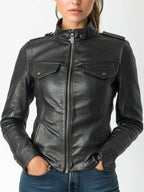 Daisy Leather Black Jacket – Women’s Leather Jacket