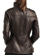 Evelyn Leather Brown Jacket – Women’s Leather Jacket in Brown