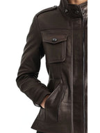 Evelyn Leather Brown Jacket – Women’s Leather Jacket in Brown