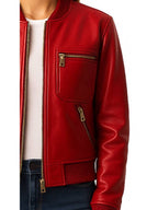 Isla Leather Red Jacket – Women Leather Jacket Red