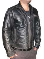 Macho Black Classic Leather Jacket