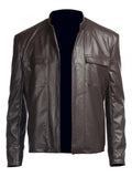 Men Swiss Brown Designer Leather Jacket