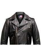 Men’s Black Biker Genuine Leather Jacket – Biker Jacket Black