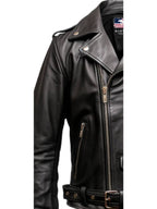 Men’s Black Biker Genuine Leather Jacket – Biker Jacket Black