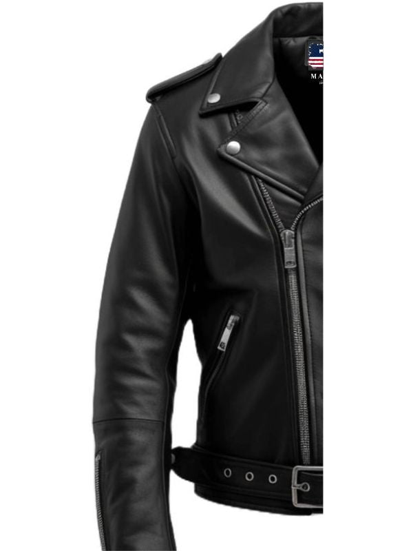 Men’s Black Biker Leather Jacket - Biker Leather Jacket Black