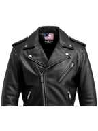 Men’s Black Biker Leather Jacket - Biker Leather Jacket Black