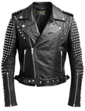 Men’s Black Biker Leather Jacket - Leather Biker Black Jacket