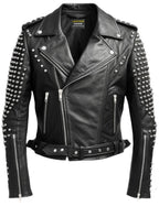 Men’s Black Biker Leather Jacket - Leather Biker Black Jacket