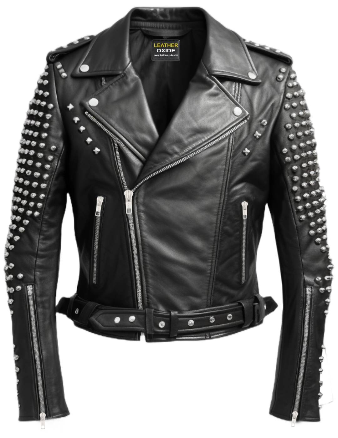 Men’s Black Biker Leather Jacket - Leather Biker Black Jacket