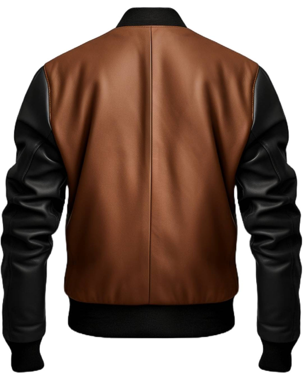 Men Black Bomber Leather Jacket - Leather Bomber Jacket