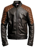 Men’s Black and Brown Leather Jacket - Leather Jacket Black Brown