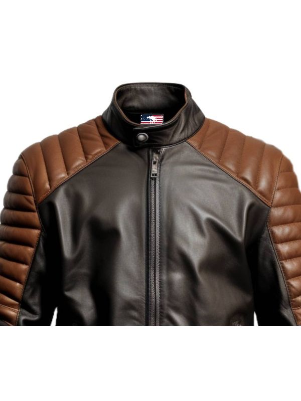 Men’s Black and Brown Leather Jacket - Leather Jacket Black Brown