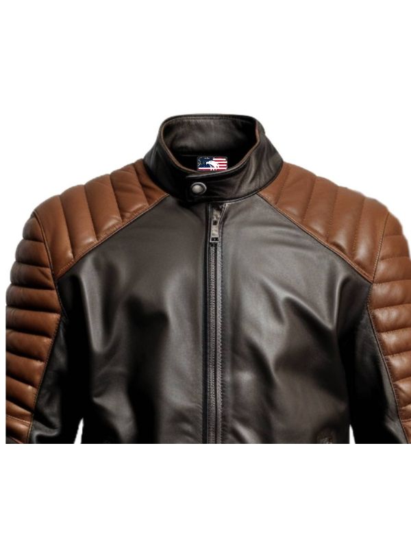 Men’s Black and Brown Leather Jacket - Leather Jacket Black Brown